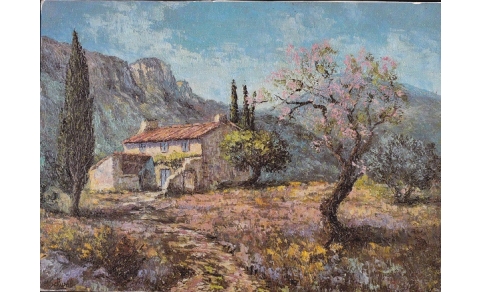 Paesaggio - cm 16x11,5 - effetto pennellata