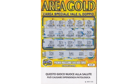 AREA GOLD (KK80-030)  Nu. Catalogo - 5-211