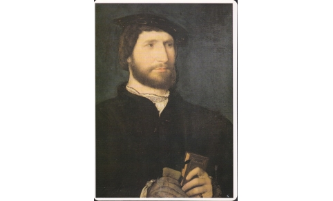 Clouet Jean - Ritratto di uomo con un libro di Petrarca