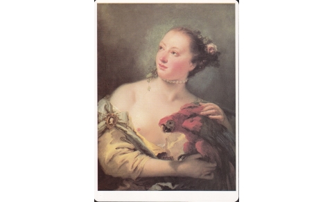 Tiepolo Giambattista - Giovane donna con pappagallo