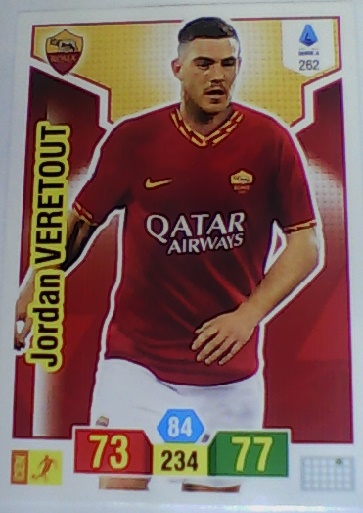 262 - Jordan Veretout - XL Adrenalyn 2019/20 calciatori Panini