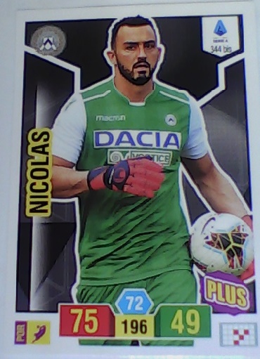 344 bis - Nicolas - XL Adrenalyn 2019/20 calciatori Panini