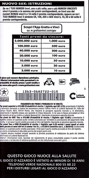 nuovo 50X (22-015) 1363- Nu. Catalogo 10€-57
