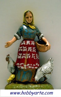 Contadina con galline 6