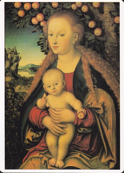 Cranach Lucas - Madonna col Bambino sotto un melo