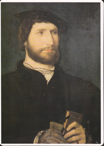 Clouet Jean - Ritratto di uomo con un libro di Petrarca