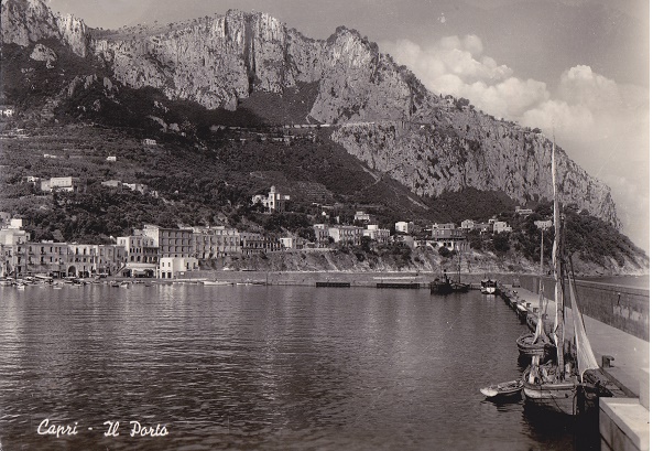 Capri (ca24-17) il Porto - Viaggiata 1952