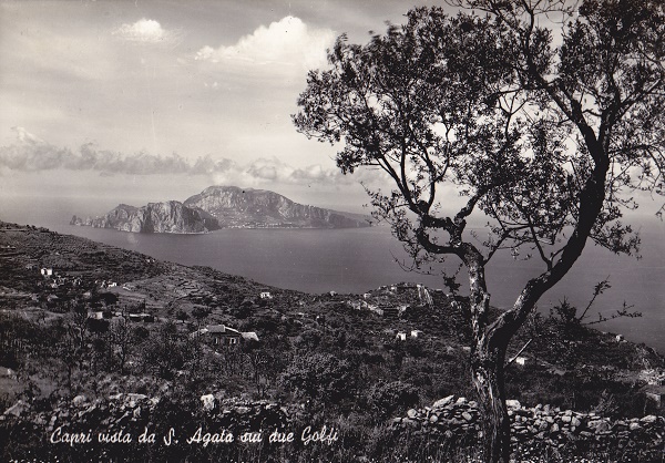 Capri (ca24-37) da S. Agata - viaggiata 1958