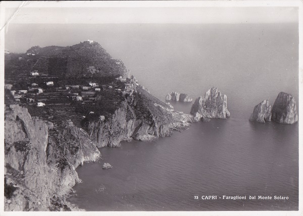 Capri (ca24-46) Faraglioni - Viaggiata 1947