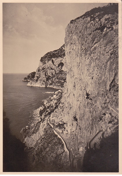 Capri (ca24-08) Strada di Anacapri - Viaggiata 1934