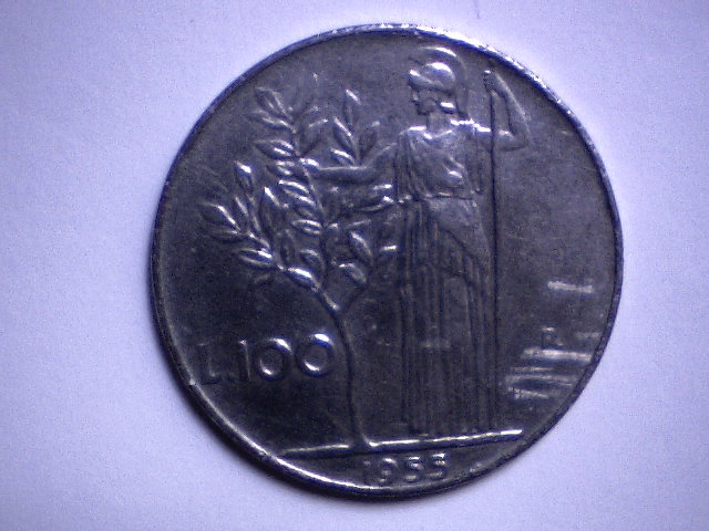 Lire 100 1955 - (a2)