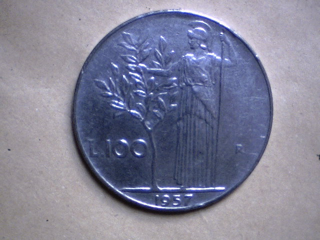 Lire 100 1957 - (a1)