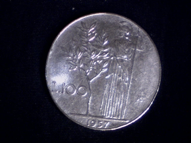 Lire 100 1957 - (a21)
