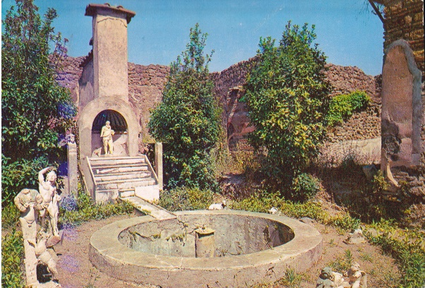 Pompei (24-2) Casa di Marco Lucrezio - Viaggiata 1961