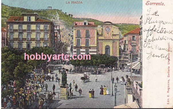 Sorrento (so24-107) Piazza Tasso - Viaggiata 1904