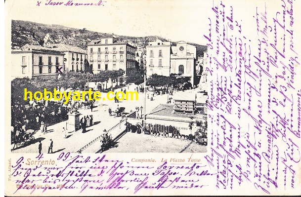 Sorrento (so24-109) Piazza Tasso - Viaggiata 1899