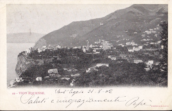 Vico Equense (so-0007) Panorama - Viaggiata 1902