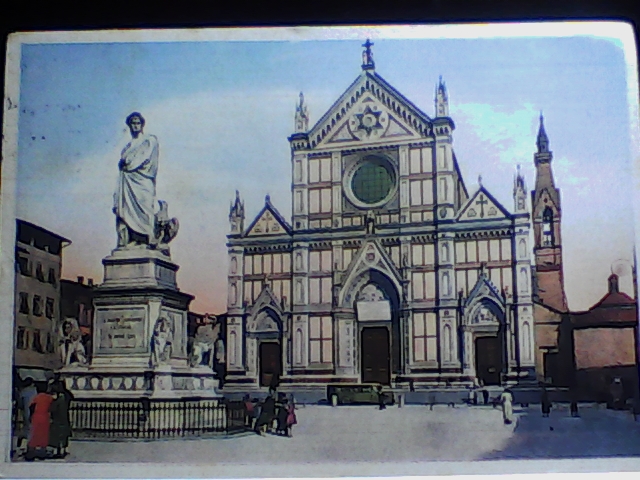 Firenze - Basilica di S.Croce e statua di Dante
