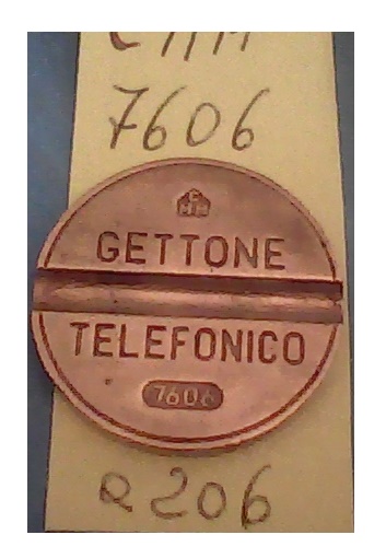 Get.Tel.-7606 (a206) Gettoni Telefonici C.M.M.
