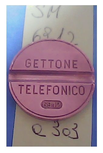 Get.Tel.- 6912 (a303) Gettoni Telefonici E.S.M. senza marchio