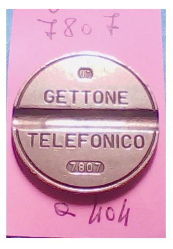 Get.Tel.-7807 (a404)  Gettoni Telefonici U.T.