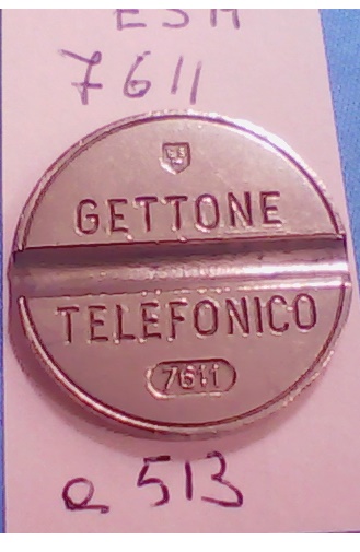Get.Tel.-7611 (a513)  Gettoni Telefonici E.S.M.