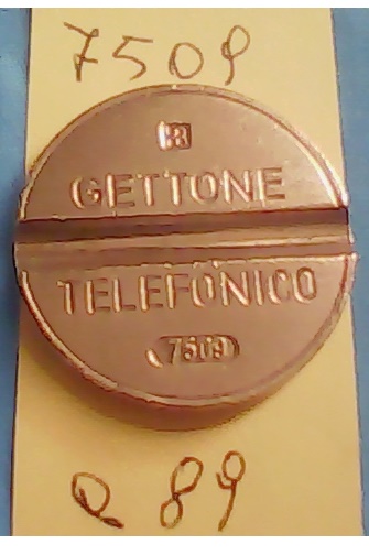 Get.Tel.-7509 (a89)  Gettoni Telefonici I.P.M.