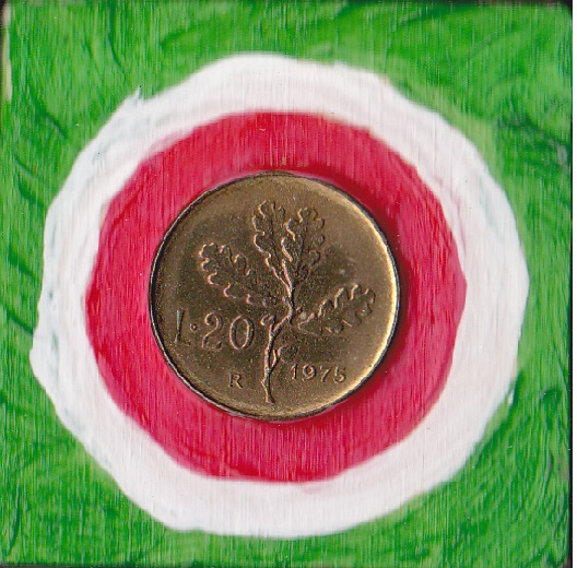 Anno 1975 lire 20 cm 5x5 Tricolore Italia