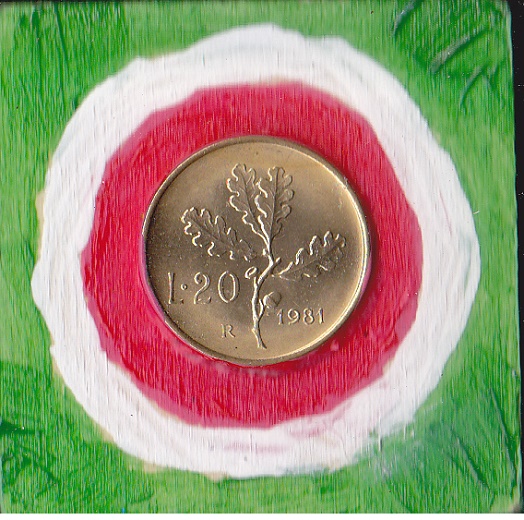 Anno 1981 lire 20 cm 5x5 Tricolore Italia