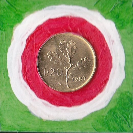 Anno 1989 lire 20 cm 5x5 Tricolore Italia