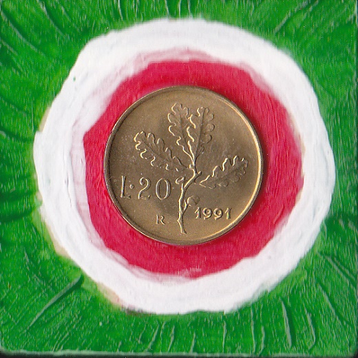 Anno 1991 lire 20 cm 5x5 Tricolore Italia