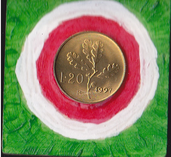 Anno 1997 lire 20 cm 5x5 Tricolore Italia