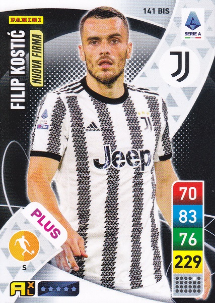 141 bis - Filip Kostic - XL Adrenalyn 2022/23 calciatori Panini