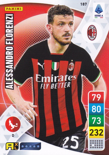 187 - Alessandro Florenzi - XL Adrenalyn 2022/23 calciatori Pani