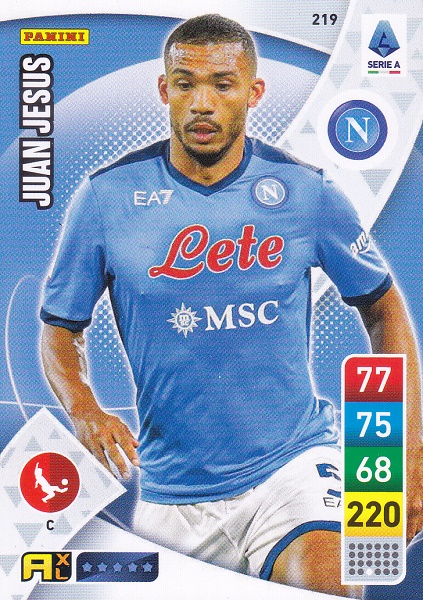 219 - Juan Jesus  - XL Adrenalyn 2022/23 calciatori Panini