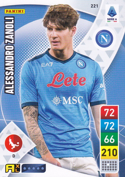 221 - Alessandro Zanoli - XL Adrenalyn 2022/23 calciatori Panini