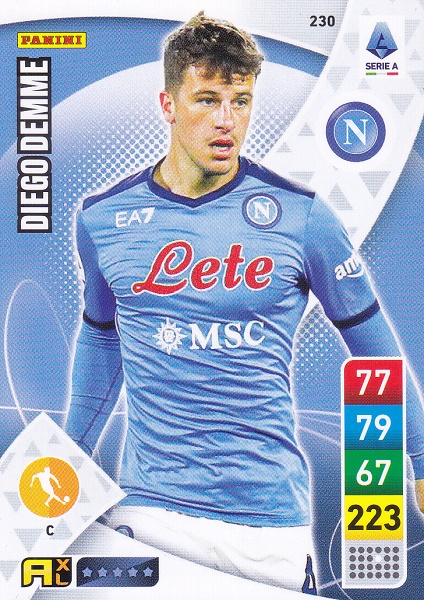 230 - Diego Demme - XL Adrenalyn 2022/23 calciatori Panini