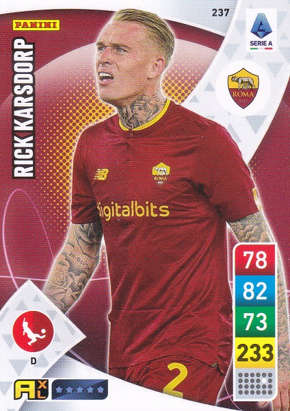 237 - Rick Karsdorp - XL Adrenalyn 2022/23 calciatori Panini