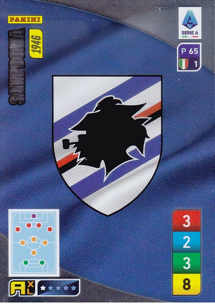 271 - Sampdoria - XL Adrenalyn 2022/23 calciatori Panini