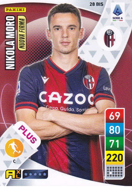 028 bis - Nikola Moro - XL Adrenalyn 2022/23 calciatori Panini