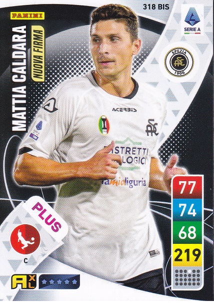 318 bis - Mattia Caldara - XL Adrenalyn 2022/23 calciatori Panin