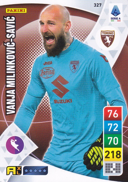 327 - Vanja Milinkovic - XL Adrenalyn 2022/23 calciatori Panini