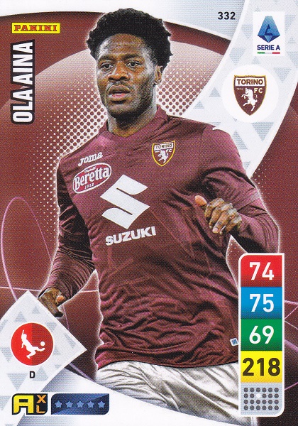 332 - Ola Aina - XL Adrenalyn 2022/23 calciatori Panini