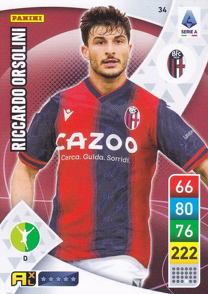 034 - Riccardo Orsolini - XL Adrenalyn 2022/23 calciatori Panini