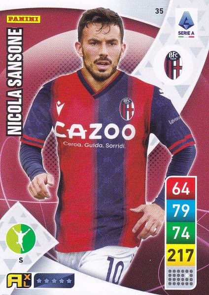 035 - Nicola Sansone - XL Adrenalyn 2022/23 calciatori Panini