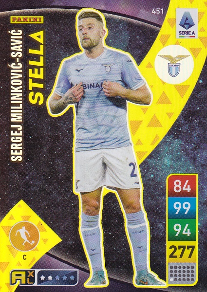 451 - Sergej Milinkovic - XL Adrenalyn 2022/23 calciatori Panini