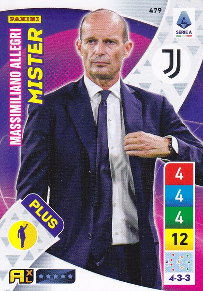 479 - Massimiliano Allegri - XL Adrenalyn 2022/23 calciatori Pan