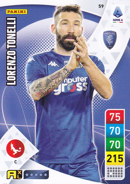 059 - Lorenzo Tonelli - XL Adrenalyn 2022/23 calciatori Panini