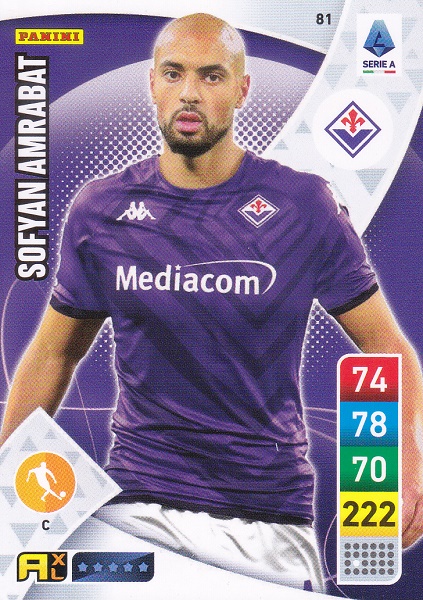 081 - Sofyan Amrabat - XL Adrenalyn 2022/23 calciatori Panini