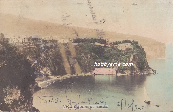 Vico Equense (ar-0207) Panorama - Viaggiata 1905